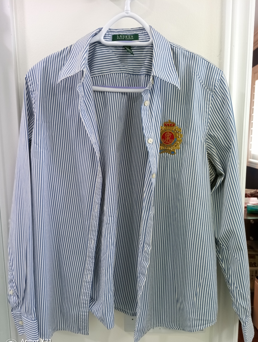 Vintage Lauren Ralph Lauren Button Up Shirt with Embroidered Crest